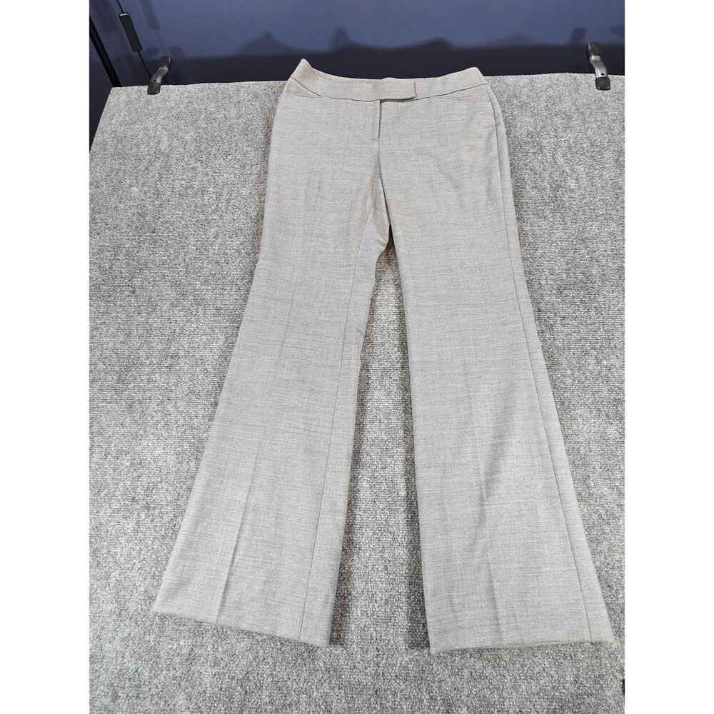 WHBM White House Black Market Light Gray Wool Blend Flare Dress Pants Women’s 6R